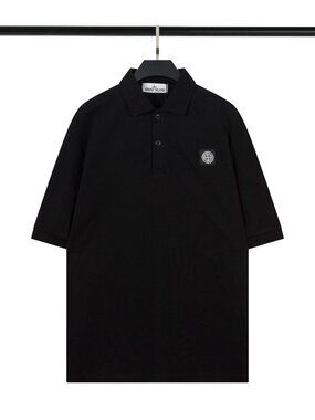Stone Island Black Polo Shirt